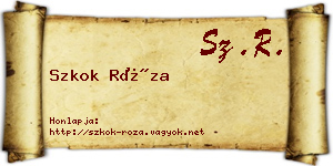 Szkok Róza névjegykártya