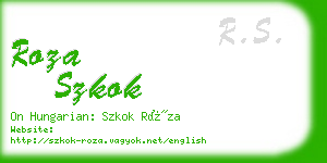 roza szkok business card